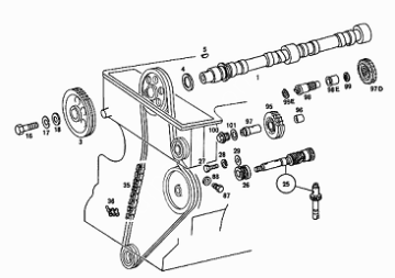 Mercedes W123 240 616 Motor Dizel Eksantrik Mili
