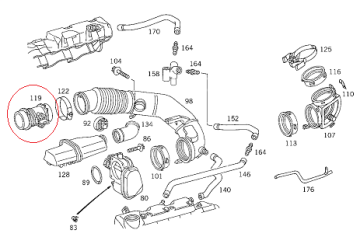 Mercedes ML163/W220/W210 112 Motor Hava Akışmetre-Kütle Ölçer