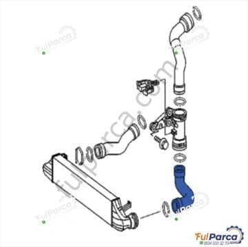 Mercedes W203 611 Motor Turbo Hortumu/İntercooler Hortumu Sol