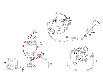 Sprinter W903/Vito W638/W168/Vaneo W414 611 Motor Mazot Flitresi/Yakıt Flitresi