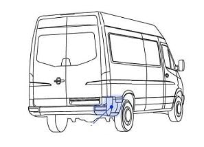 Sprinter W906 Köşe Tampon Sol/Uzun Şase 2014 Sonrası