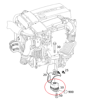 Mercedes W204/W212 M271 Motor Kulağı/Motor Takozu