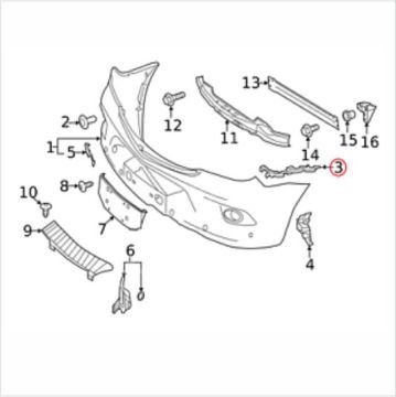 Sprinter W906 Ön Tampon Bıraketi/Braket-Bakalit Sağ
