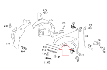 Mercedes W245 Çamurluk Ön Sağ