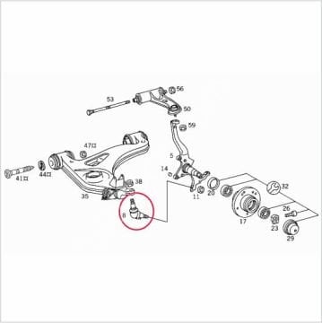 Mercedes E Class W210/W202/W208/W170 Ön Alt Rotil-Sağ/Sol