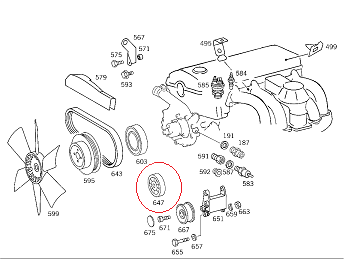 Mercedes W210/W124/201/Sprinter W901/Vito W638 102/601 Motor V Kayış Gergi Bilyası/Düz Gergi Kasnağı