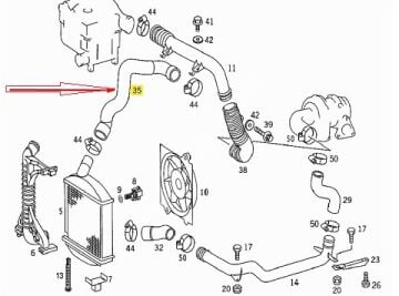 Vito W638 611 Motor Turbo Hortumu Üst