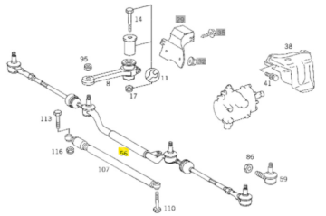 Mercedes W202,W208 CLK  Orta Rot 1997-2002