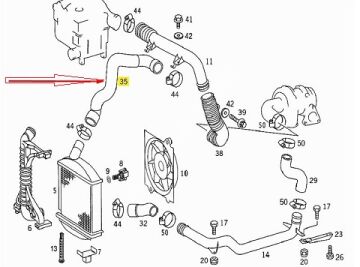 Vito W638 611 Motor Turbo Hortumu Üst