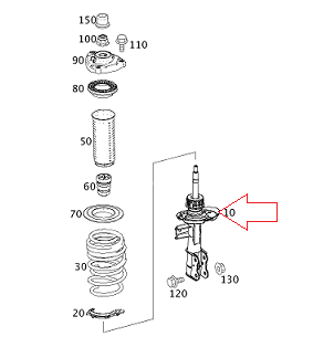 Mercedes A Glass W176/W117/W246 Ön Amortisör SAĞ