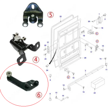 Ford Transit V184  Orta Kapı Makarası/Alt Roller-Kapı Makara Ucu