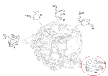 Mercedes S Seri W221 350 4 Matik Motor Kulağı/Motor Takozu/Sol