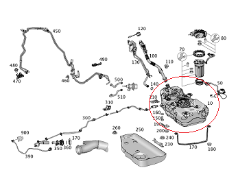 Mercedes ML166/W166 642 Motor Katkı Kabı/Adblu Deposu