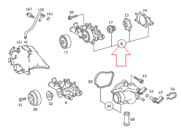 Vito W638/Sprinter 611 Motor Devirdaim/Su Pompası