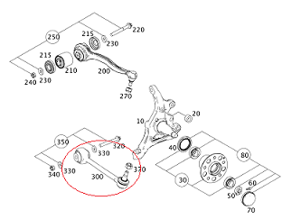 Mercedes W204/W207 Alt Salıncak Kolu/Rotilli Kol Sol