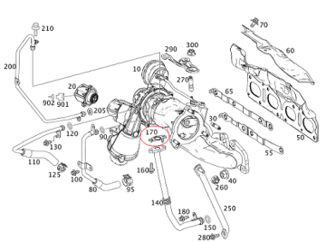 Mercedes  W117 270 Motor Turbo Oringi/Oring
