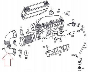 Mercedes Ml 163 270Cdı Turbo Hortumu