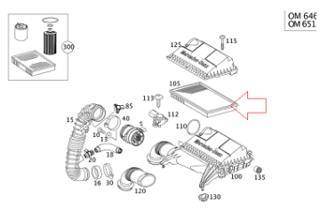Vito W639 646/651 Motor Hava Flitresi