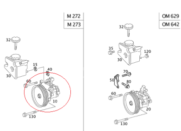 Mercedes W211/W221 272 Motor Hidrolik Direksiyon Pompası