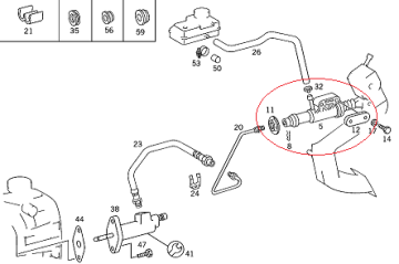 Sprinter W901/W902/W903/W904/Vito W638 601/6011 Motor Debriyaj Üst Merkezi