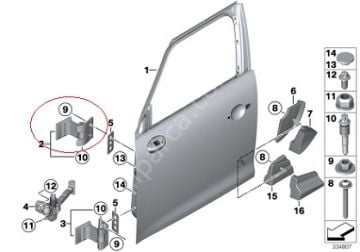 Bmw E87/E90 Kapı Menteşesi/Ön Üst