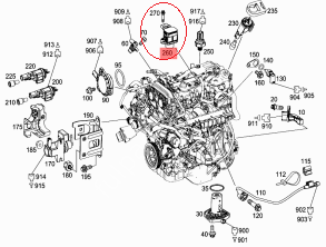 Mercedes W205 274 Motor Ayar Valfi/Kaldırma Magneti