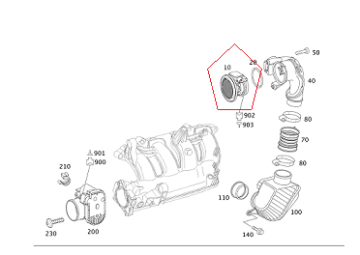 Mercedes Clk W209/W203 271 Motor Hava Akışmetre