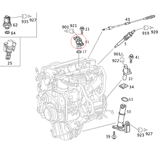 Mercedes Vito W639/W203/W211/163 611/646/640/668/647/642/628 Motor Eksantrik Devir Sensörü