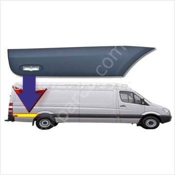 Sprinter W906 Yan Bakalit-Yan Kaplama-Çamurluk Arkanın Arkası-Çamurluk Kaplaması Arka Sağ