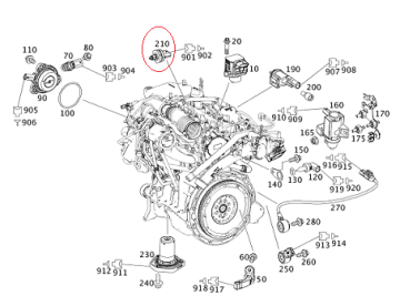 Mercedes  W117 Cla 270  Motor Basınç Isı Sensörü