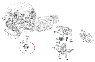 Vito W447 654 Motor Motor Takozu/Motor Kulağı Sağ