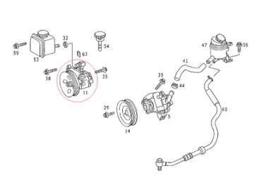 Mercedes ML163 350 Direksiyon Pompası
