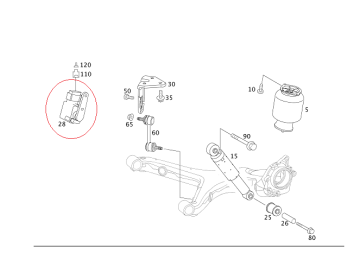 Mercedes W211/W220/Vito W639/Viano Arka Yükseklik Seviye Sensörü,Arka Seviye Sensörü-Seviye Müşürü/Amortisör Ayar Sensörü