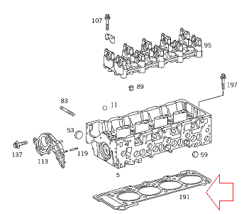 Vito W639/Sprinter/W204/W211 646 Motor Silindir Kapak Contası