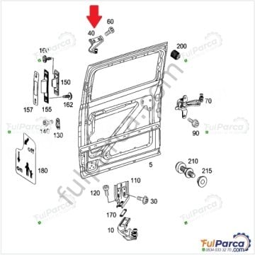 Vito W639/Viano Sürgülü Kapı Sürgüsü/Sürgülü Kapı Üst Makarası