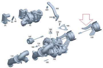 Vito W447 651 Motor Turbo Vakum Haznesi