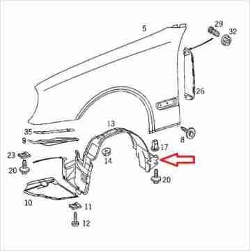Mercedes W208 Clk Çamurluk Davlumbazı Ön Sağ