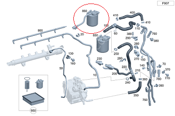 Sprinter W907/W910 651 Motor Yakıt Flitresi/Mazot Flitresi