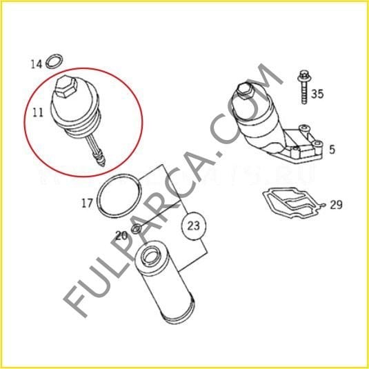 Vaneo W414 Flitre Kpağı,Mercedes Flitre Kapağı Yedek Parça