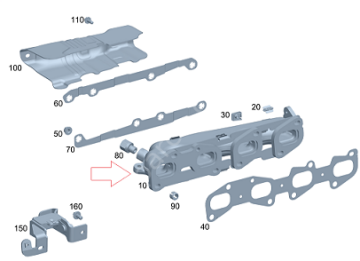 Vito W447/Sprinter W906/ 651 Motor Egzoz Manıfoldu/Egsoz Manifold