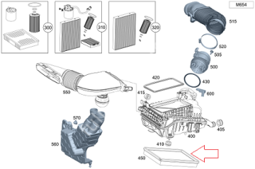 Vito W447/W448 654 Motor Hava Flitresi