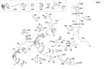 Mercedes W204/W218/W212/W221/Vito W639/Viano/Sprinter W906 651/642/646 Motor Eksoz/Ekzost Basınç Sensörü