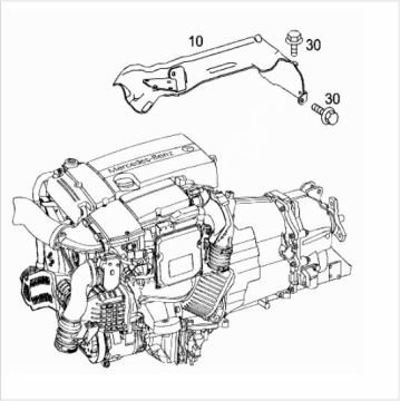 Mercedes W211 271 Motor E200 Kompresör Amyant-Motor Üst Koruma Sacı