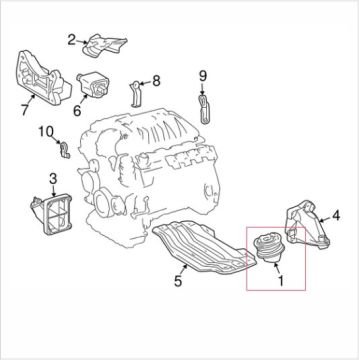 Mercedes W211-W203 271 Motor E200 Kompresör Motor Takozu-Motor Kulağı Alt Sağ Ve Sol
