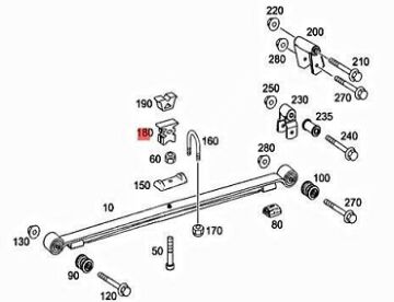 Sprinter W901/W902/W903/W904/W906 Makas Takozu/Makas Lastiği Alt