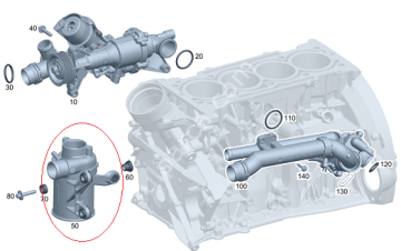 Mercedes W205/W212/205/W213/W207/SLK 172/GLC 253 274 Motor Devirdaim/Su Pompası Elektrikli/Water Pump