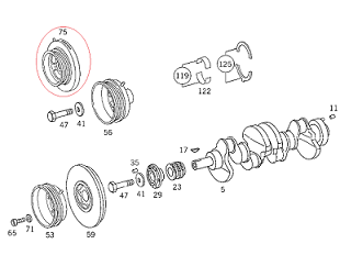 Vito W638 601 Motor Krank Kasnağı/Krank Damperi