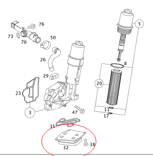 Mercedes W203/W204/W211/W212/W209 271 Motor Kompresör Yağ Soğutucusu/Yağ Radyatörü