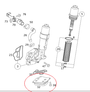Mercedes W203/W204/W211/W212/W209 271 Motor Kompresör Yağ Soğutucusu/Yağ Radyatörü