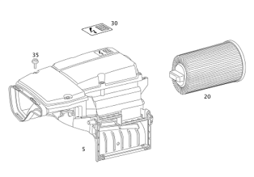 Mercedes C Glass W204/W203/W211 271 Motor Kompresör Hava Flitresi